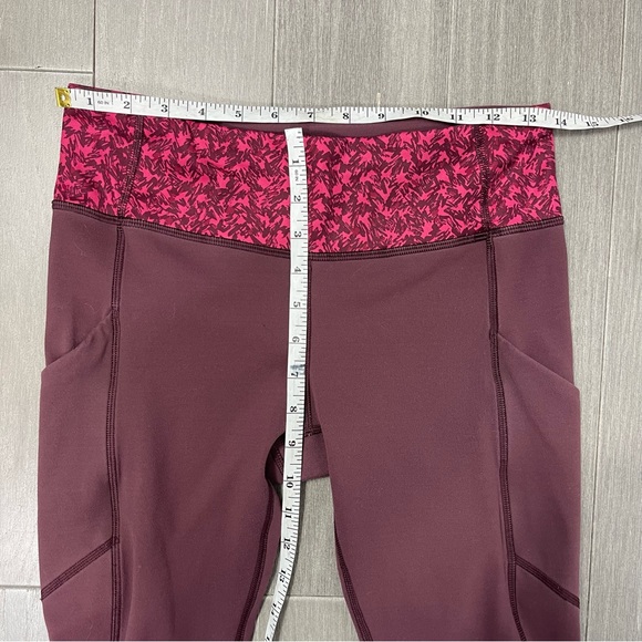 Lululemon Speed Tight IV Brushed Bordeaux Drama Mountain Peaks Bon Bon - Picture 14 of 16